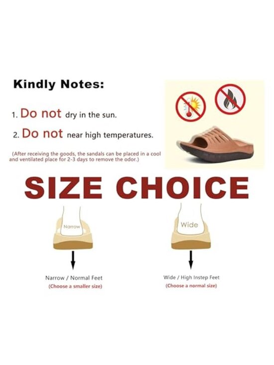 New Mens Recovery Sandals Orthotic Arch Support Open Toe Sport Slides Thick main image 4